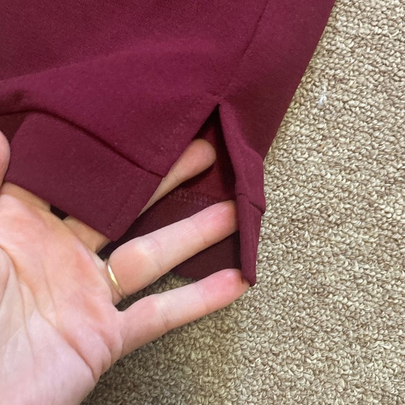 SHEIN Burgundy Straight Leg Pants - Picture 4 of 5